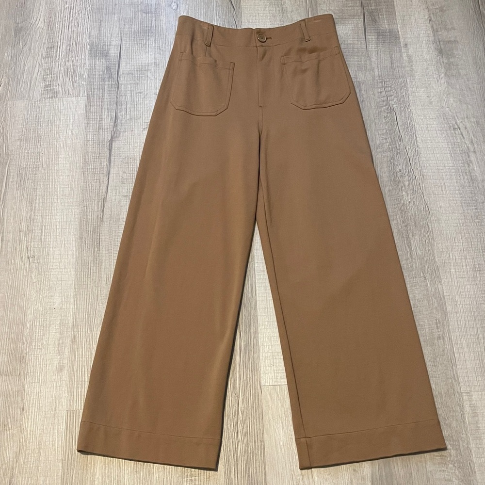 Jones New York Wide-Leg Brown Trousers.